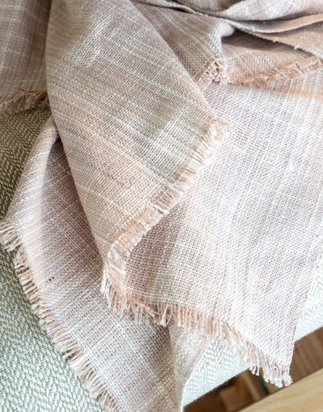 ガラ紡_ブランケット ビワ染